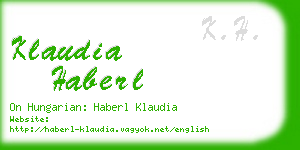 klaudia haberl business card